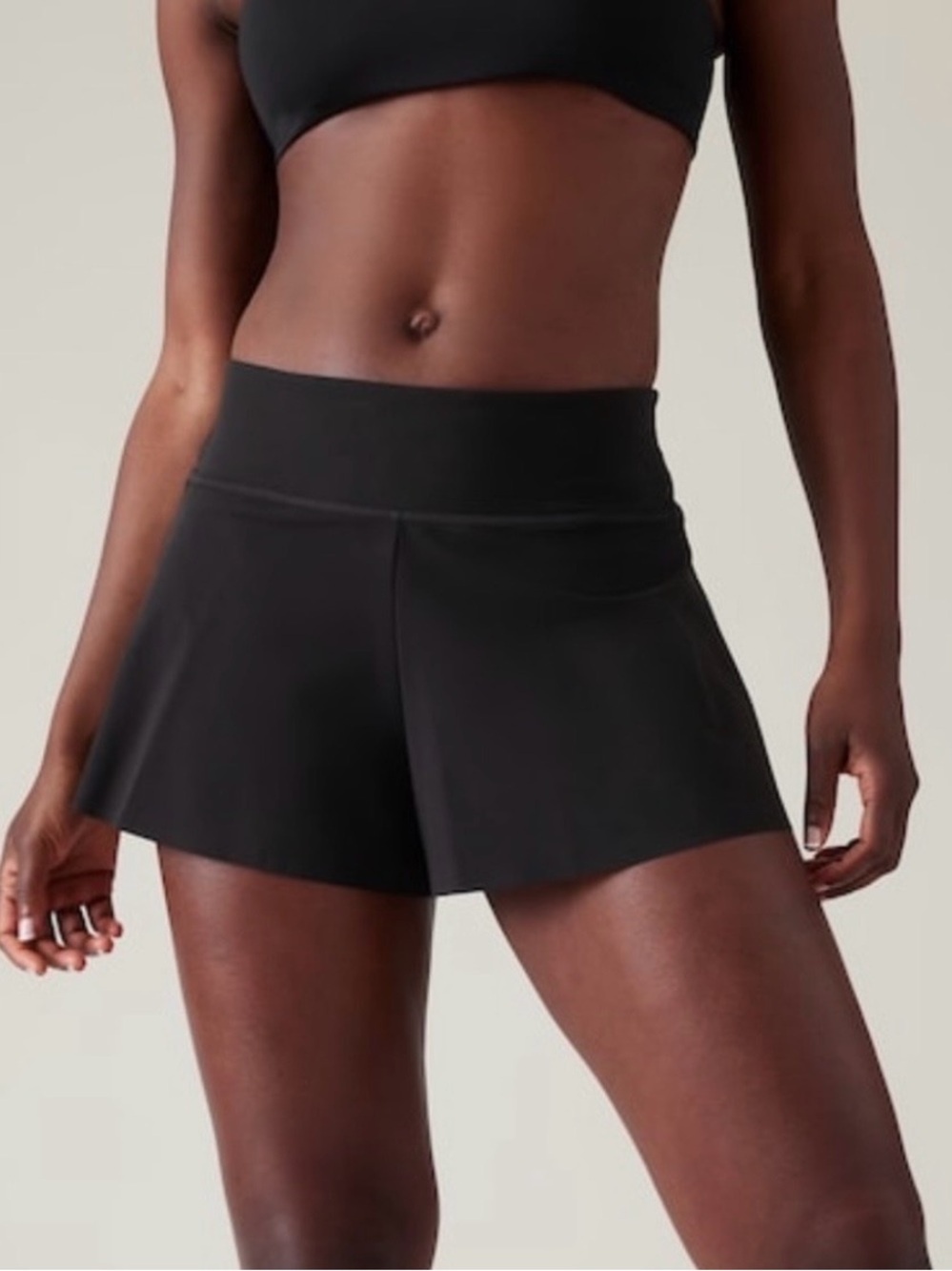 Athleta Black Women's Swim Skort with Built-In Shorts